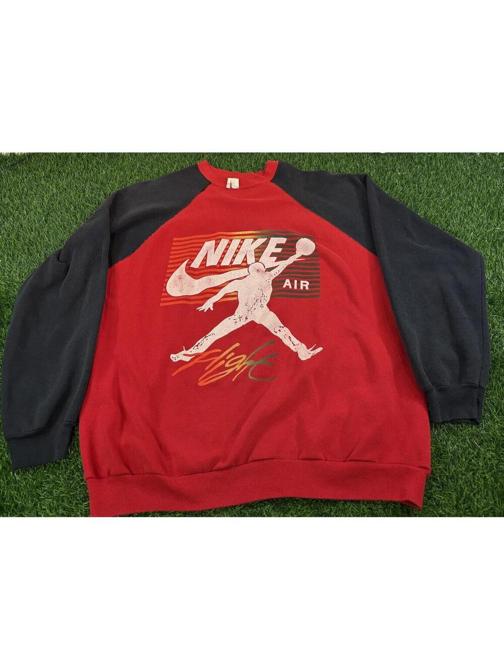 Thrashed Vintage Rare Air Jordan 80s bootleg Tultex Mens 2XLT Sweater Made USA